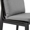 Armen Living Grand Outdoor Patio Dining Chairs in Aluminum with Gray Cushions, PK2 840254332720 - alternate 10